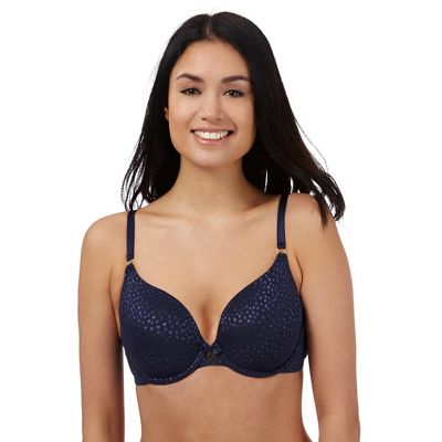 The Collection Navy spot embroidered 'Perfect Fit' t-shirt bra
